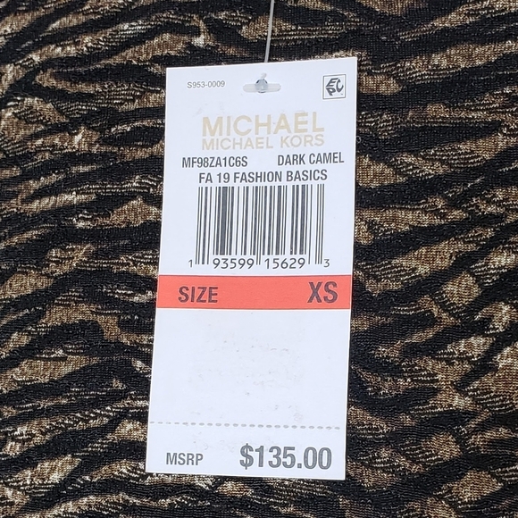 NEW MICHAEL Michael Kors Flounce Tiger Metallic Dress Animal Print Designer - Picture 10 of 13